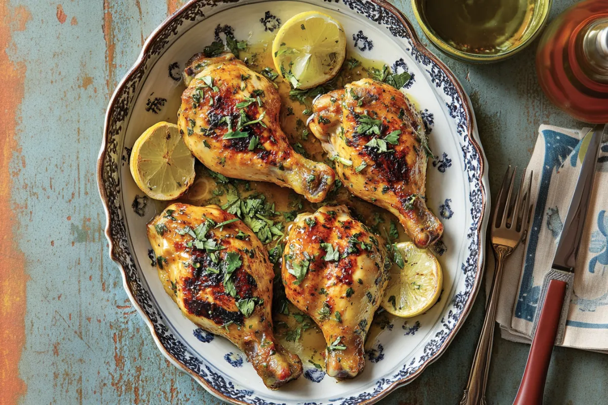 "Afghan chicken dish prepared using the Sunset Cookbook recipe, garnished with cilantro."