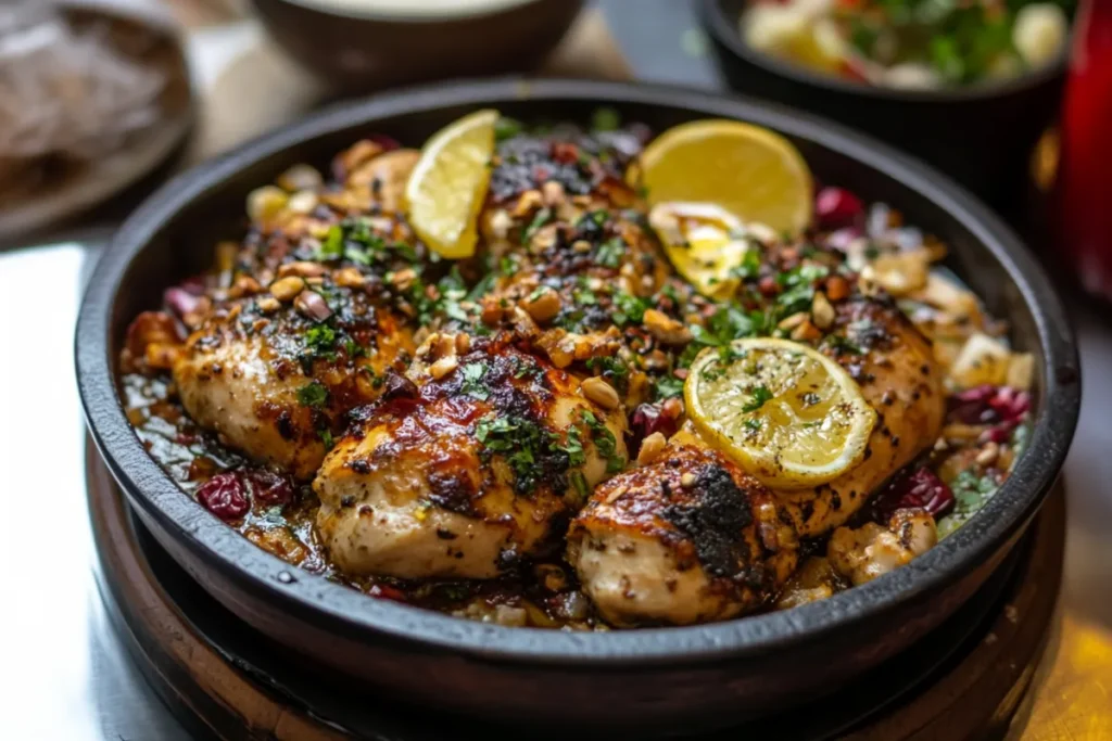 Afghani Chicken on a plate" "Ingredients for Afghani Chicken marinade" "Grilled Afghani Chicken on a charcoal grill" "Afghan rice served with Afghani Chicken" "Traditional Afghan celebration with Afghani Chicken"