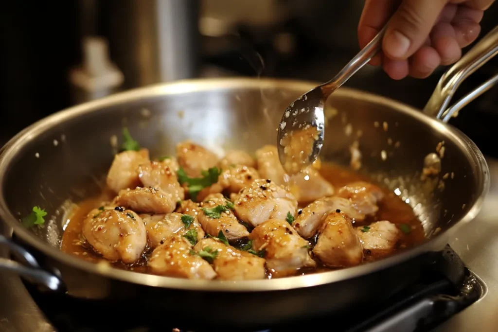 "Chicken pieces marinated with herbs, spices, and yogurt for enhanced flavor."