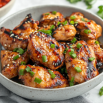 Bibbop chicken marinade with soy sauce, sesame oil, and ginger