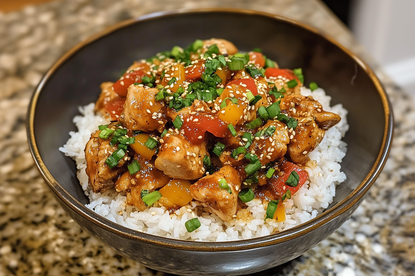 Grilled Bibibop chicken served with quinoa and vegetables – is Bibibop chicken healthy?