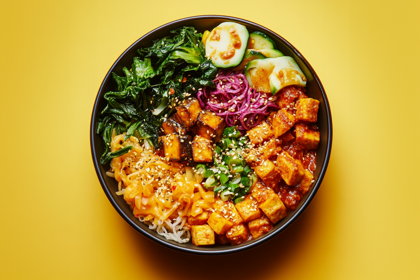 "A Bibibop rice bowl with fresh ingredients and minimal processed food."