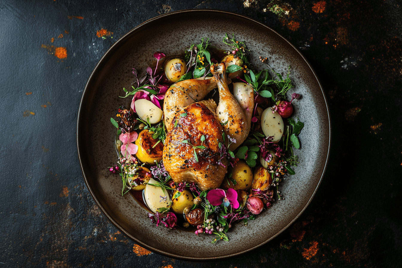 "Boiled chicken recipe by David Chang highlighting tender meat and flavorful broth." "David Chang roast chicken with crispy skin and golden brown texture." "Chicken salad made with David Chang’s boiled chicken method."